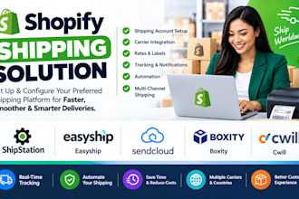 setup shopify shipping solution shipstation easyship sendcloud boxity cwill