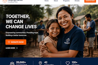 design non profit website charity website nonprofit website donation website ngo