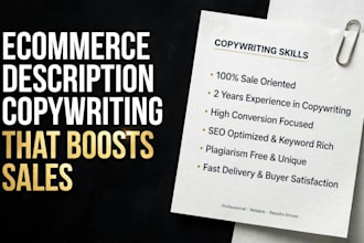 write  ecommerce descriptions in copywriting to boost sales