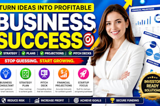 business consultant strategy plan pitch deck financial projections startup