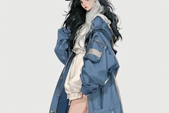 draw anime character illustration