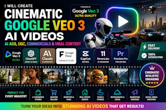 cinematic google veo ai videos ai ads ugc commercials viral content cinematic ai