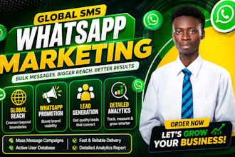 do whatsapp marketing, promotion, whatsapp api setup and bulk sms campaign