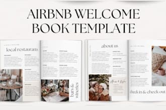 design airbnb welcome book, house manual, guest guide PDF for vacation rentals