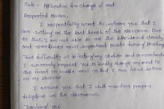 provide neat and clean handwriting