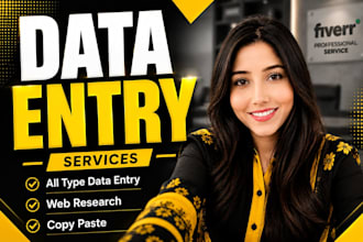 be  your personal and professional data entry operator