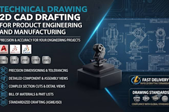 do technical drawing 2d cad drafting for product engineering and manufacturing