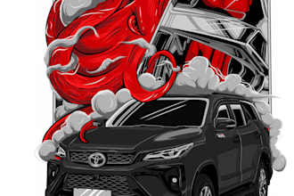 draw high quality vehicle vector illustration