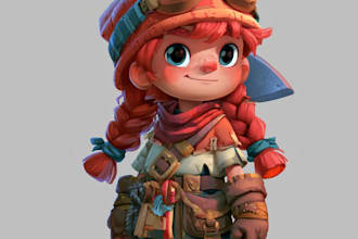 draw 2d game character or 2d game character illustration