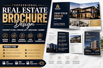 design real estate property brochure prcing list property flyer brochure banner