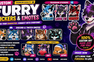 draw furry illustration, furry art, furry oc, fursona, and anthro art