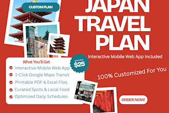 plan a custom japan travel itinerary for your trip