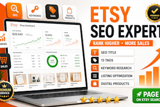do etsy SEO, optimize etsy listings, title, tags, and keyword research