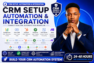 do gohighlevel ai automation zoho crm hubspot attio monday com make integration