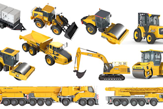 create industrial vehicles 3d models