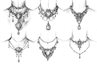 draw and design jewelry sketches