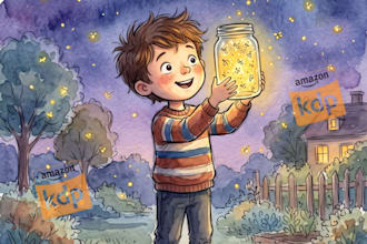 draw watercolor illustration and children story book illustration