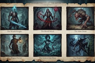 draw horror character design illustration