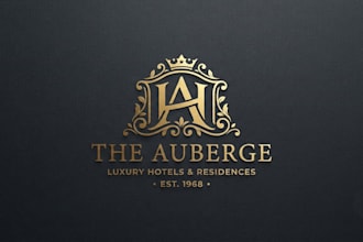 design a luxury hotel logo with elegant premium branding