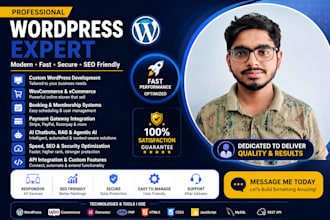 build wordpress portfolio, business and ecommerce sites with agentic ai