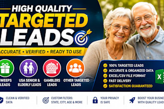 sweeps lead, usa senior elderly lead, gamblers leads, leads