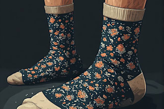 design custom socks with seamless patterns