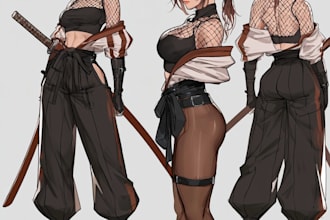 do anime character sheet