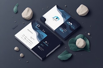 design a professional business card with custom logo