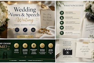 write funny  heartfelt  personalized wedding vows or speeches