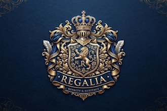 design a regal logo with a luxurious royal identity