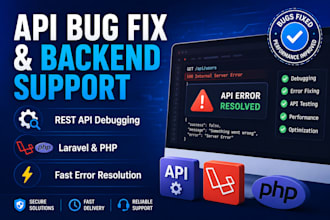 fix API bugs, backend issues and rest API errors