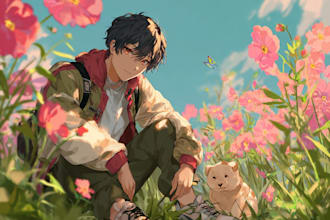 draw anime style digital art or illustration commission