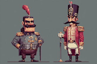 create pixel art characters