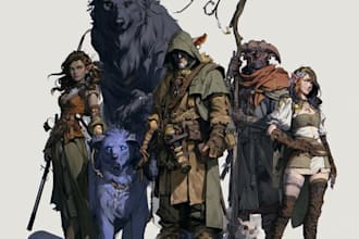 draw your rpg party with epic fantasy details