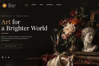 build squarespace painter art gallery website portfolio website photography site