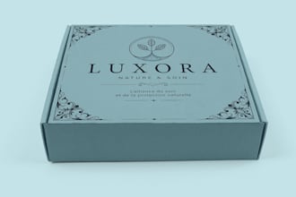 design box packaging and label design with dieline