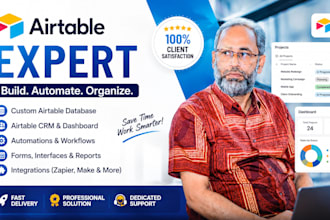build a professional airtable database, CRM and automation