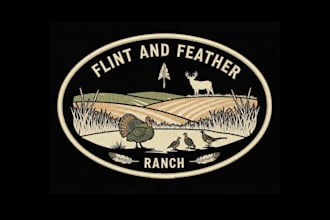 design eye catchy modern  hunting  logo very fast with super color