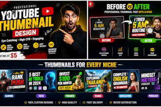 create professional youtube thumbnails for any niche