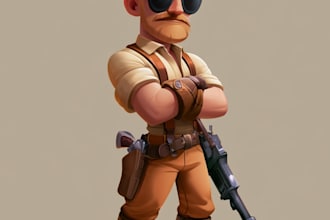 design 2d game character illustration
