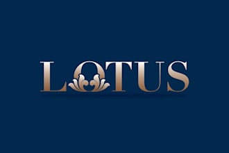 design a luxury lotus logo for luxury spa, beauty, wellness, or fashion brand