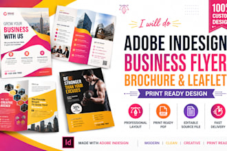 do adobe indesign work business flyer, brochure, leaflet printable
