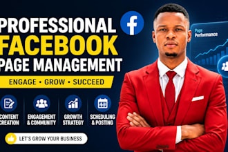 do facebook page management, social media management, and meta marketing