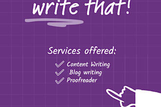 write engaging content and articles for you