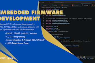 develop custom embedded systems firmware and iot solutions