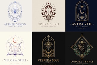 create a sacred geometry mystical logo for spiritual brands