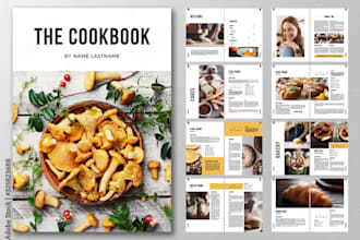 create cookbook cover, recipe book design, and KDP layout