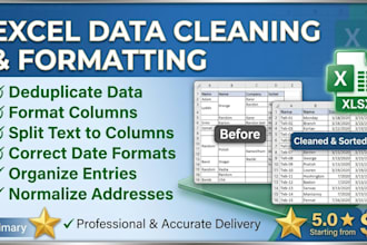 clean excel data formatting and fix messy excel spreadsheets