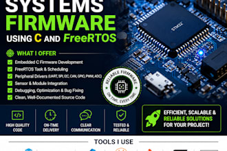 develop embedded systems firmware using c  and freertos