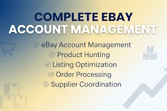 do ebay account management and product hunting